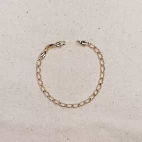 18k Gold Filled Slight Twist Link Bracelet