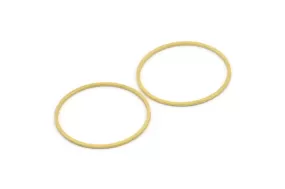 28mm Circle Connectors, 24 Raw Brass Circle Connectors (28x0.80mm) A3900