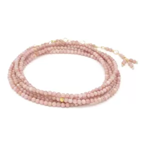 Anne Sportun Rhodonite Bead Wrap Bracelet Necklace 34 Inches B098G-RHOD